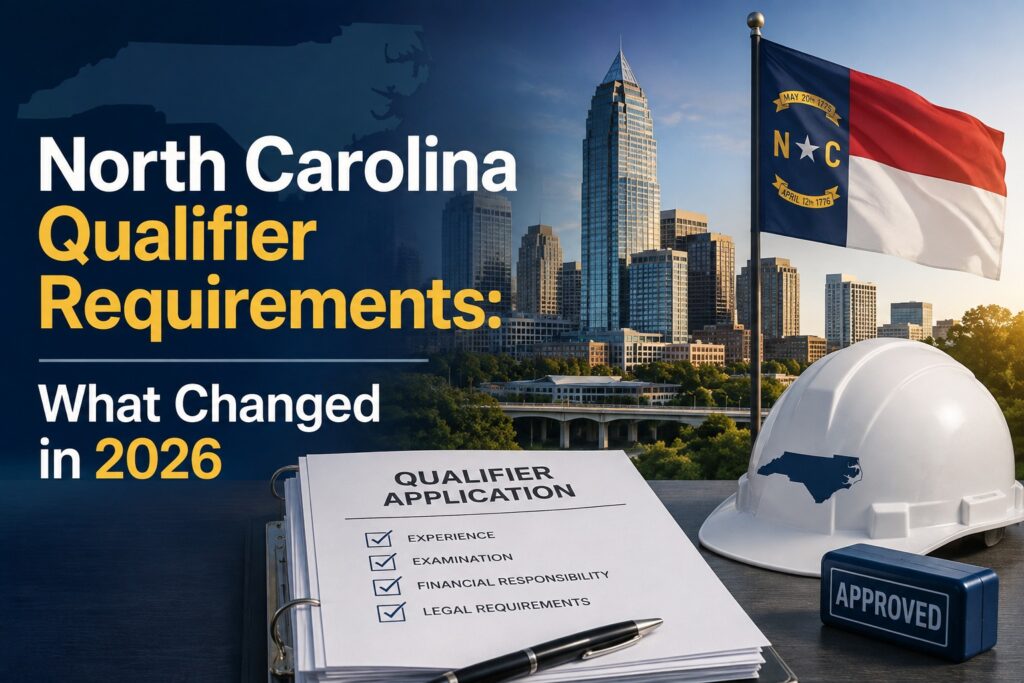 North Carolina Contractor Qualifier Requirements 2026